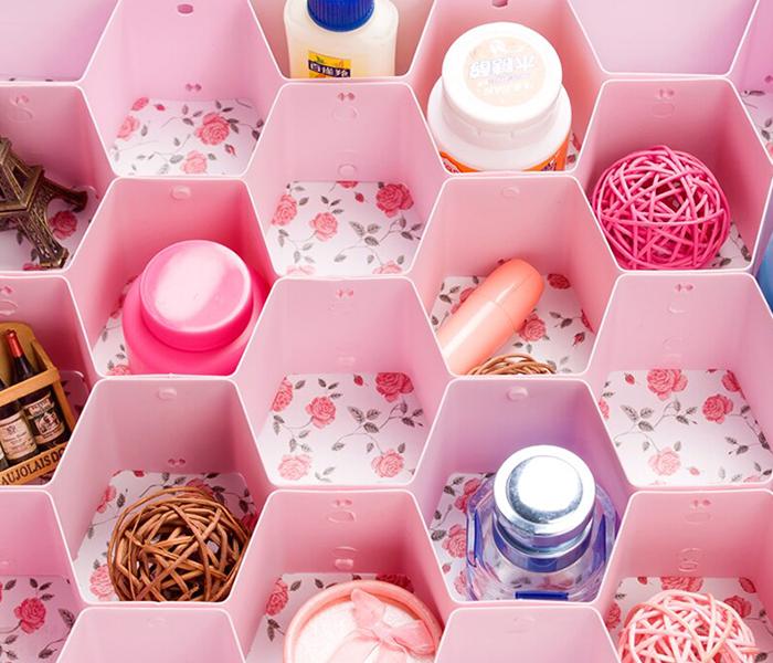 8 Pieces Drawer Organizer - Pink - Zoom Image 5