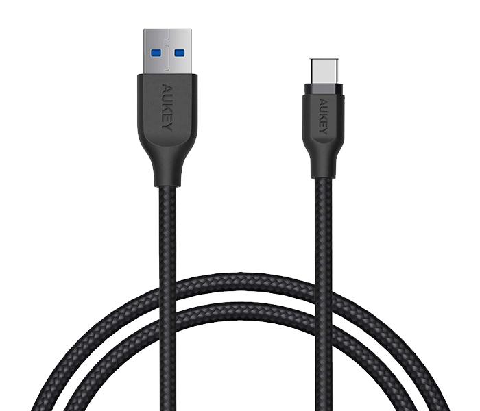 Aukey CB-AC1 1.2m Nylon Braided USB 3.1 Gen 1 to C Cable - Black - Zoom Image 4