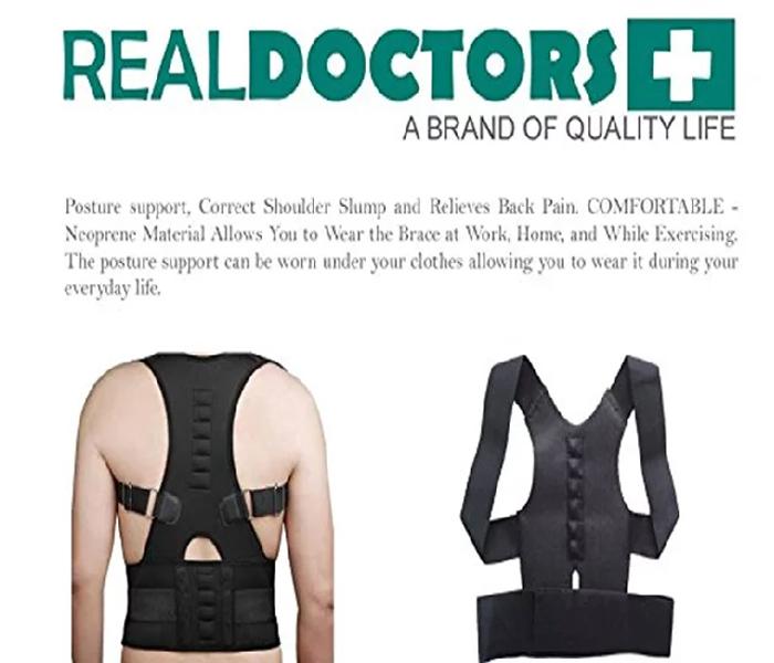 Real Doctors Back Posture Support Brace XL JA023-5 -  Black  - Zoom Image 4