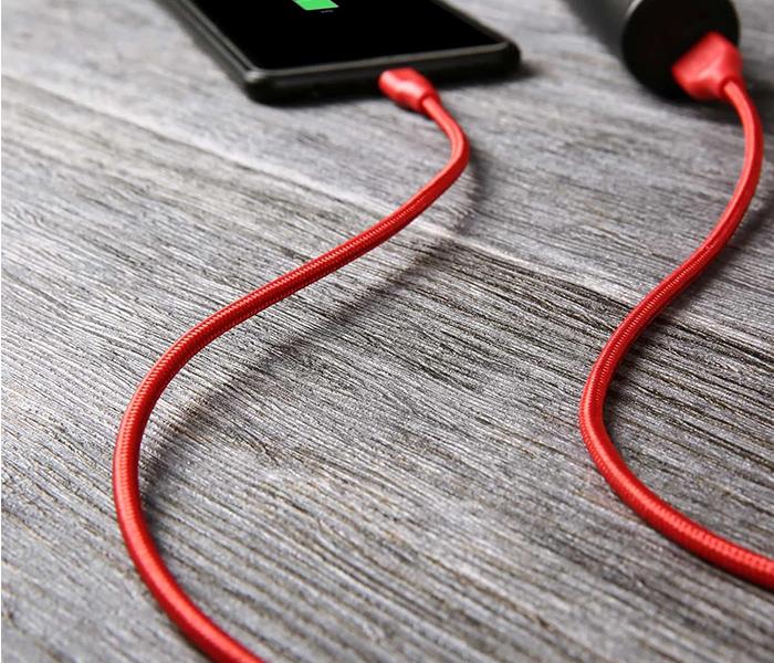 Aukey CB-AM2 2m Nylon Braided Micro USB Cable - Red - Zoom Image 2