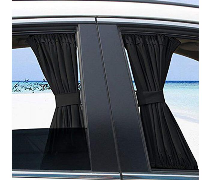 Offal OMO Side Window Car Curtains & UV Sunshades Drape Window Shield - Black - Zoom Image 4