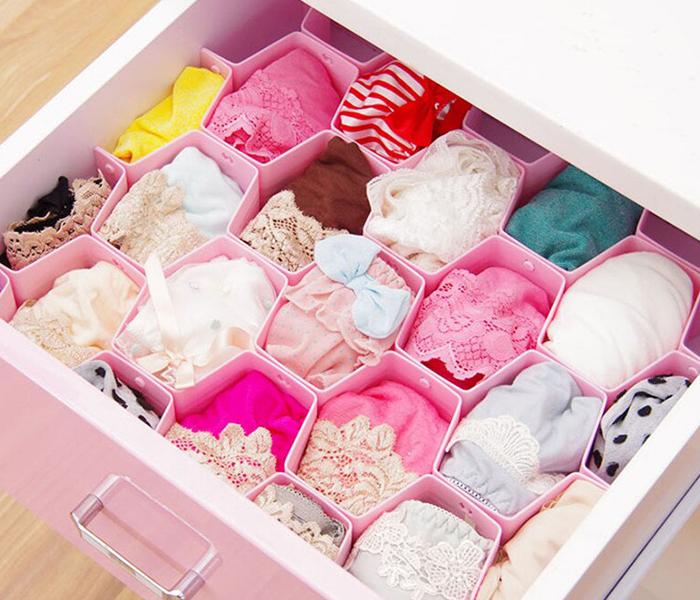 8 Pieces Drawer Organizer - Pink - Zoom Image 3