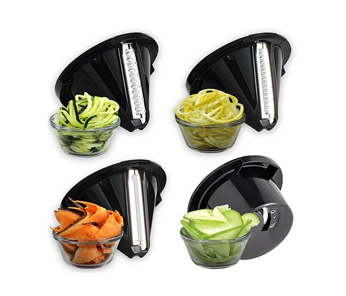 4 in 1 Electric Vegetable Spiralizer - Black - Zoom Image 2