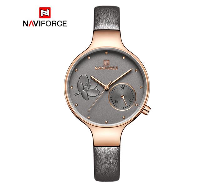 Naviforce NF5001 Women Quartz Multi-Function Fashion Bracelet Watch - Grey - Zoom Image 3