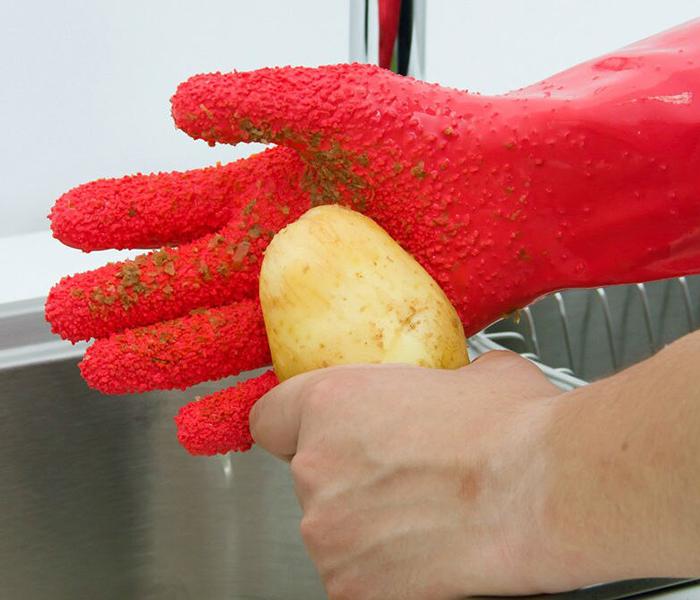 One Pair Waterproof Potato Scrubbing Gloves Assorted - Zoom Image 4