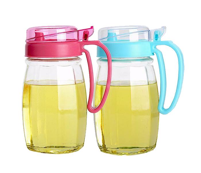 2 Pieces Glass Oil Jar Set - Multi Color - Zoom Image