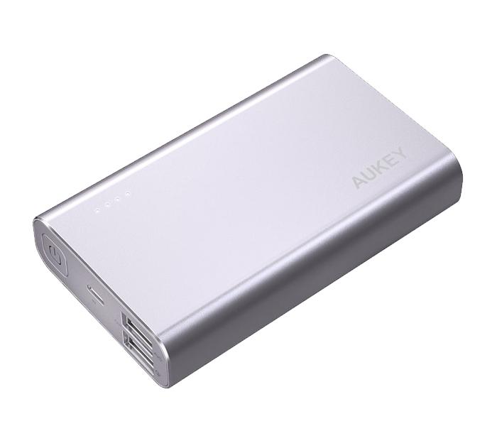 Aukey PB-AT10 10050mAh QC 3.0 Dual Port Power Bank - Silver - Zoom Image 1