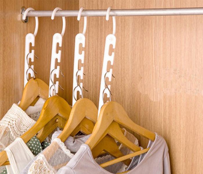 As Seen on TV 3D Space Saving Magic Cloth Hanger with Hook Closet Organizer - White - Zoom Image 4