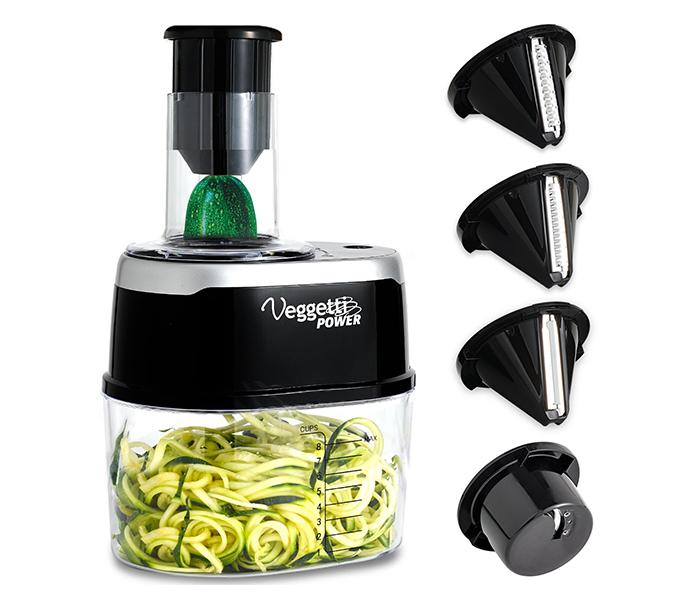 4 in 1 Electric Vegetable Spiralizer - Black - Zoom Image 1