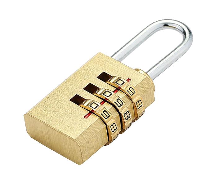 Taqdeer 04B Copper Alloy 3 Digit Combination Lock - Gold - Zoom Image 1