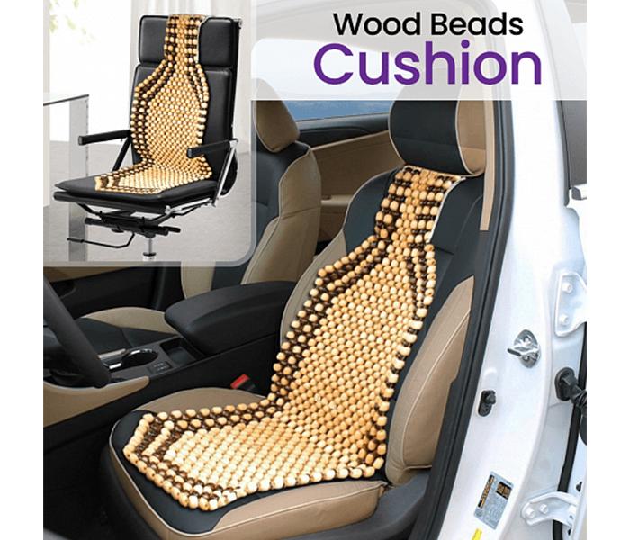 Offal CM-224 Natural Wood Beads Cushion - Beige - Zoom Image 3