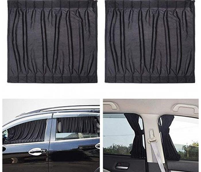 Offal OMO Side Window Car Curtains & UV Sunshades Drape Window Shield - Black - Zoom Image 5