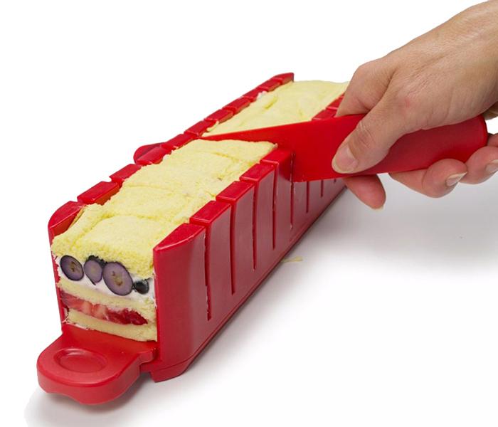 Stackable Appetizer Maker Cake Divider Cutter & Slicer - Red - Zoom Image 1