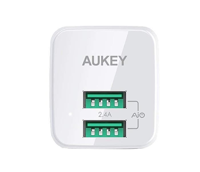 Aukey PA-U32 3 Pieces Dual Port Wall Charger - White - Zoom Image 4