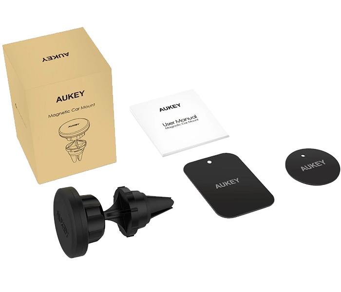 Aukey HD-C23 360 Degree Rotatable Air Vent Magnetic Car Phone Holder - Black - Zoom Image 6