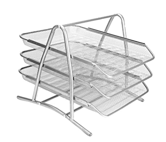 Maxi TY3MS 3 Layer Metal Tray - Silver - Zoom Image 1