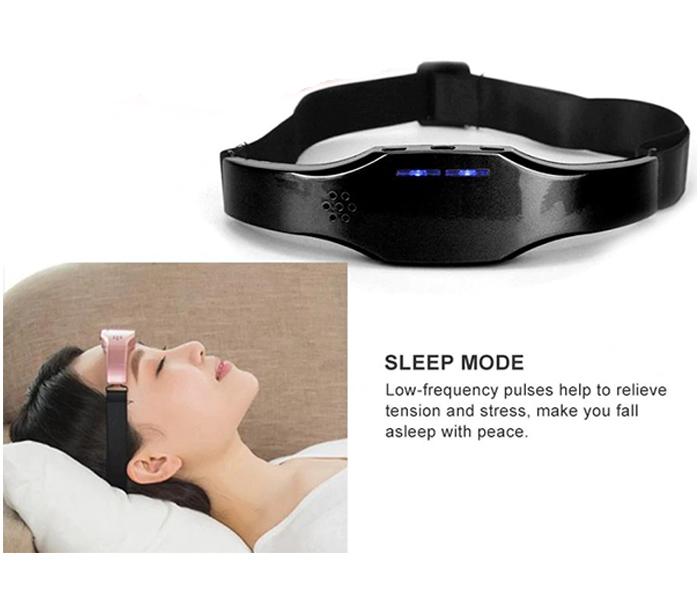 Wireless Intelligent Migraine Pressure Head Therapy Massager Device for Relieve Tension & Sleep - Black - Zoom Image 2