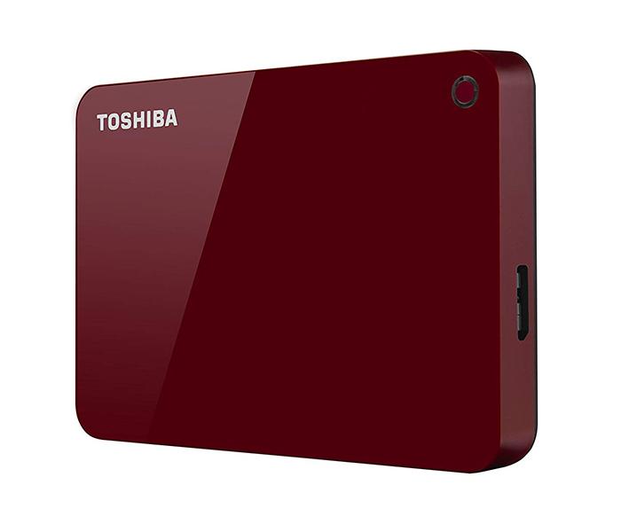 Toshiba HDTC910ER3AA 1TB Canvio Advance Portable External Hard Drive - Red - Zoom Image 3