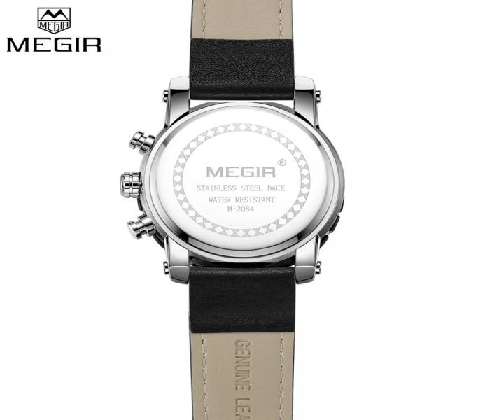 MEGIR 2084 Multi-Functional Chronograph Leather Quartz Qatch - Black - Zoom Image 6