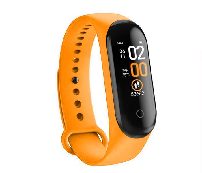  Smart Bluetooth Sports Bracelet Fitness Band With Heart Rate Monitor For Android & iOS for Zen M4 - Orange - Zoom Image