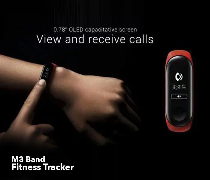 M3 Band Fitness Tracker Waterproof Smartband with OLED Display Touchpad - Zoom Image 5