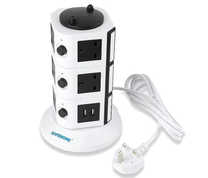 SOPANY 3 Step 11 Way 3m Vertical Tower Extension Socket SY8603 - Blue & White - Zoom Image 3