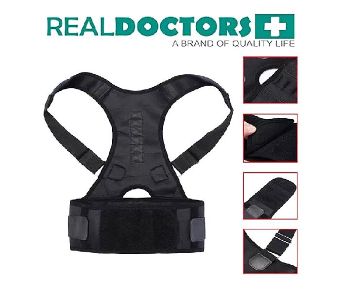 Real Doctors Back Posture Support Brace XL JA023-5 -  Black  - Zoom Image 3