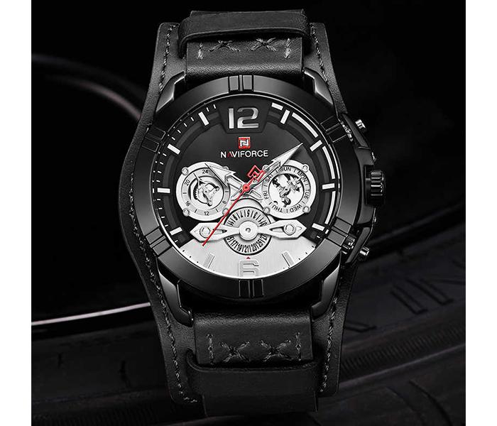 Naviforce NF9162 Luxury Brand Waterproof Sport Watch for Men - Black - Zoom Image 2