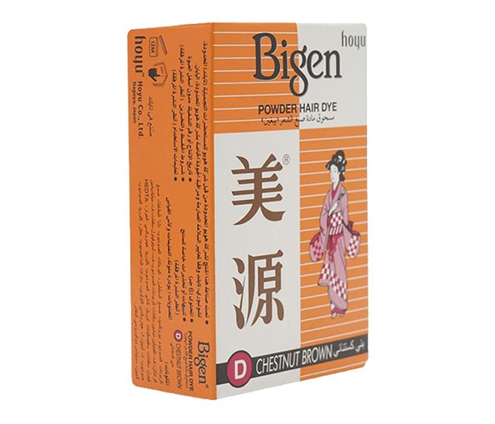 Bigen Powder Hair Dye - D Chestnut Brown, 6g - Zoom Image