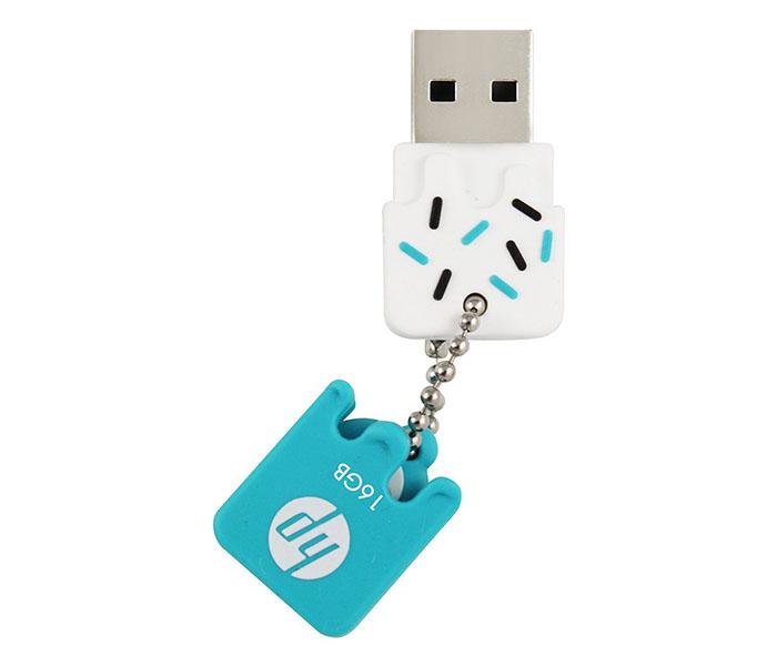 HP V178B 16GB Ice Cream Shape USB Flash Drive with Keychain - Blue - Zoom Image 2