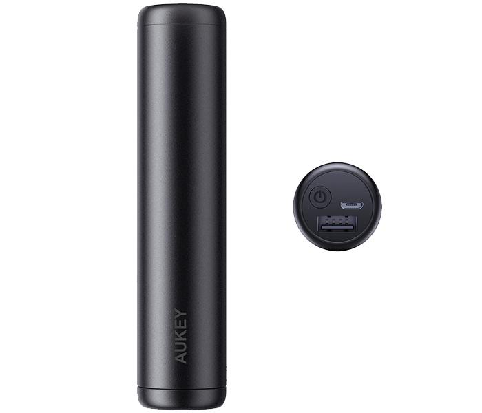 Aukey PB-N55 7000mAh Lipstick Sized Glossy Power Bank - Black - Zoom Image 4