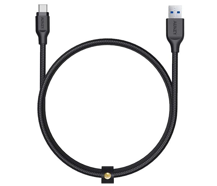 Aukey CB-AC2 2m Nylon Braided USB 3.1 to C Cable - Black - Zoom Image 4