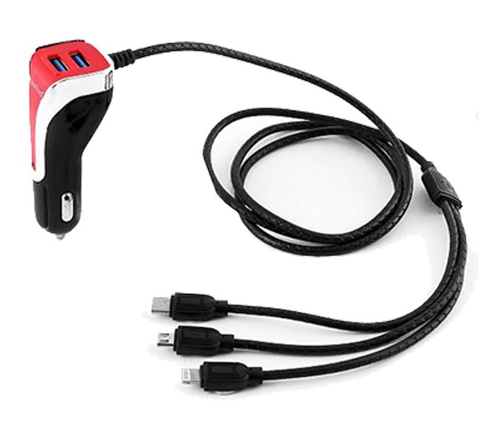 Offal 3 in 1 Fast Dual USB 2400mAh Car Charger - Zoom Image 1