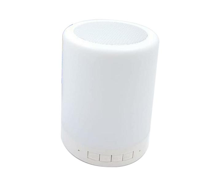 Bluetooth LED Touch Lamp Portable Speaker - White - Zoom Image 3