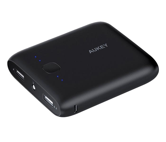 Aukey PB-N42 10000mAh Dual Port Pocket Power Bank - Black - Zoom Image 3