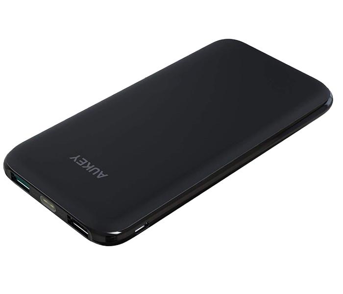 Aukey PB-N51 10000mAh Slim Dual Port Power Bank - Black - Zoom Image 3