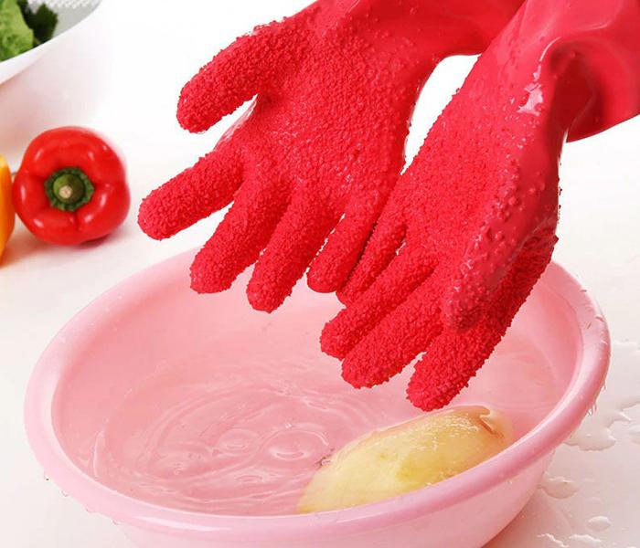 One Pair Waterproof Potato Scrubbing Gloves Assorted - Zoom Image 2