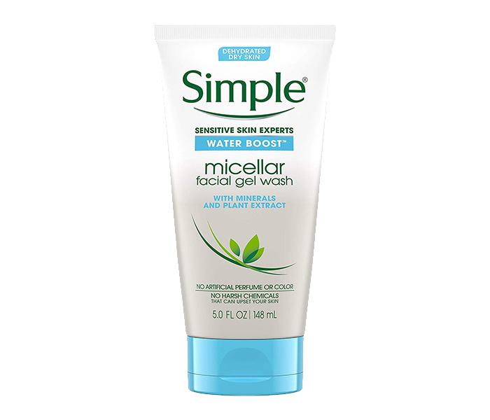 Simple Water Boost Micellar Facial Gel Wash for Sensitive Skin - 148ml - Zoom Image 2