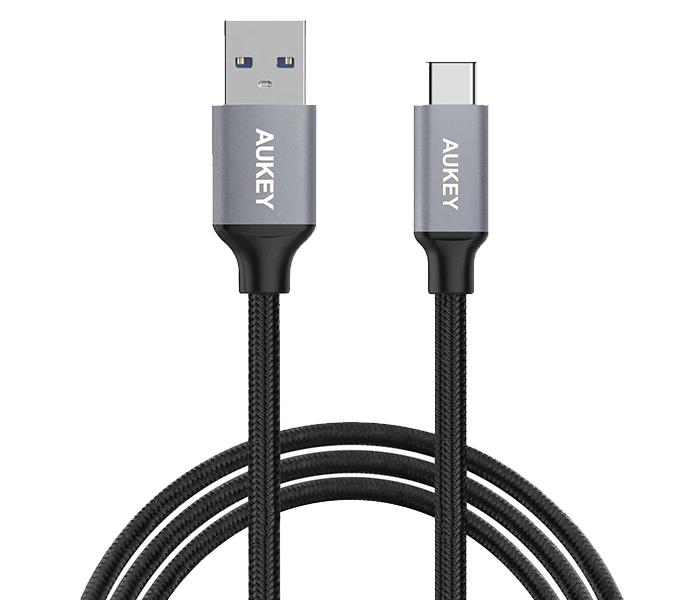 Aukey CB-CD2 1m Nylon Braided USB 3.0 to C Cable - Grey - Zoom Image 4