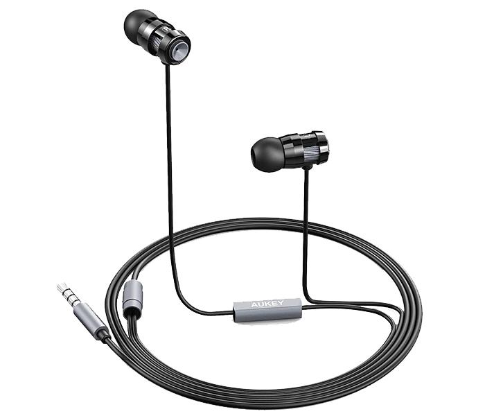 Aukey EP-C2 Wired Headphone with Mic - Black - Zoom Image 3