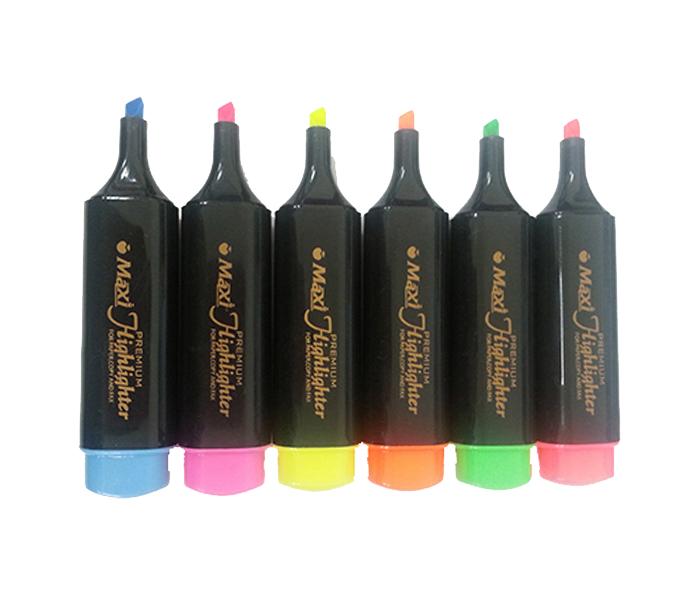 Maxi HIGH6 Highlighter Pen - 6 Pieces, Assorted - Zoom Image 1