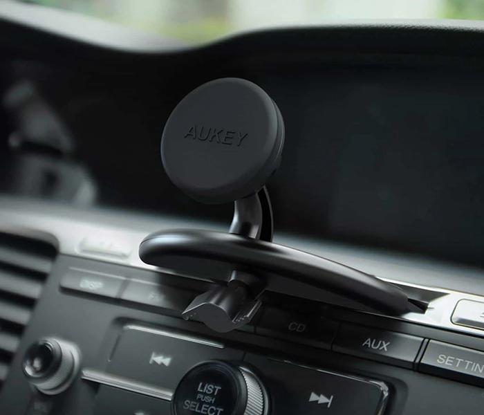 Aukey HD-C40 CD Slot Magnetic Car Phone Mount - Black - Zoom Image 9