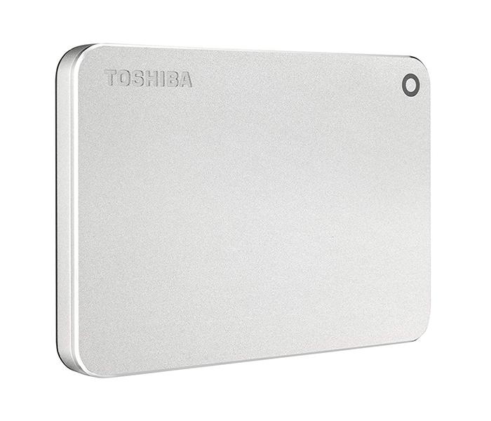 Toshiba HDTW210ES3AA 1TB Canvio Premium Portable External Hard Drive - Silver Metallic - Zoom Image 1