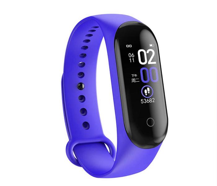  Smart Bluetooth Sports Bracelet Fitness Band With Heart Rate Monitor For Android & iOS for Zen M4 - Blue - Zoom Image 1