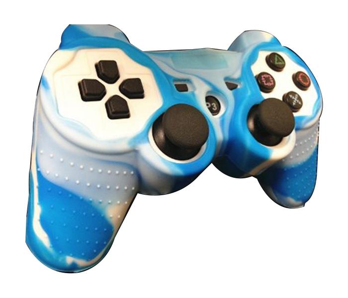 Anti-Slip Silicone Skin Protective Cover for Joystick - Blue & White - Zoom Image 3