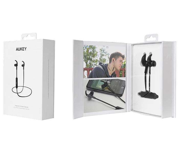 Aukey EP-B62 Magnetic Wireless Bluetooth Ear Buds with Mic - Black - Zoom Image 7