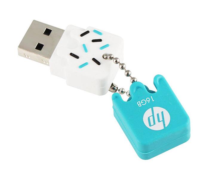 HP V178B 16GB Ice Cream Shape USB Flash Drive with Keychain - Blue - Zoom Image 3