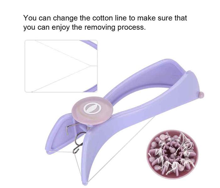 Sildne Face & Body Hair Threading Epilator with 10 Cotton Lines - Purple - Zoom Image 2