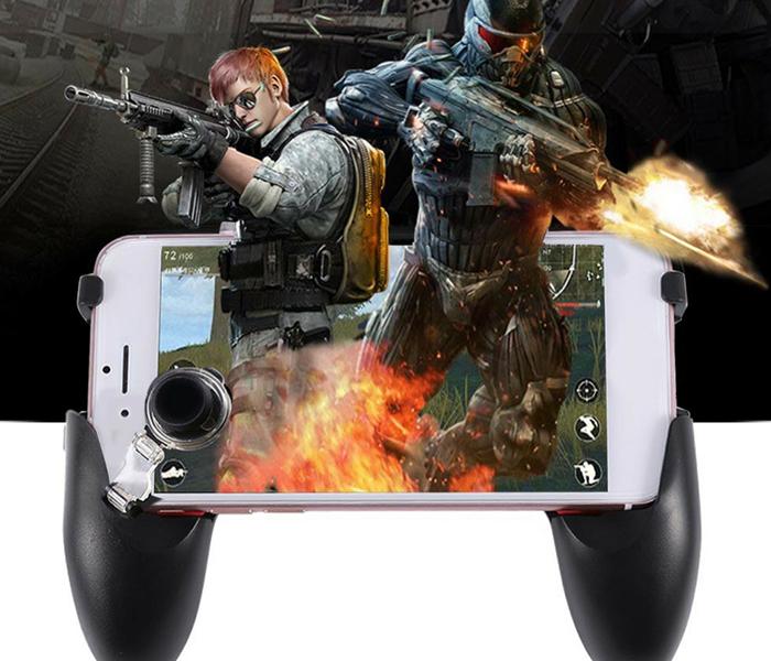 5-in-1 Mobile Phone Gamepad Controller for PUBG - Black & Red - Zoom Image 4