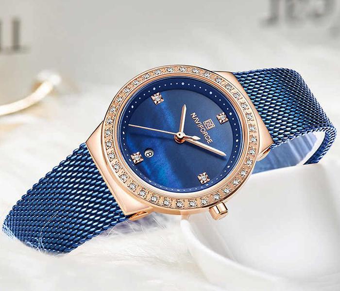 Naviforce NF5005 Luxury Famale Multi-Function Quartz Fashion Watch - Blue - Zoom Image 1